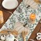 Orange Pumpkins Eucalyptus Leaves Fall Table Runner, Autumn Thanksgiving Kitchen Dining Table Decoration for Home Party Decor 13x72 Inch